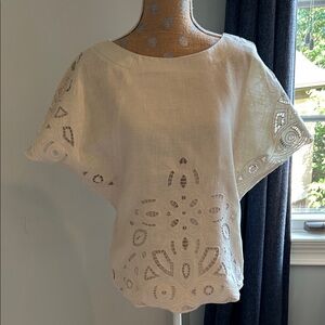 LAFAYETTE 148 NEW YORK DOLMAN LINEN TOP S